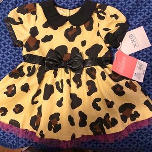 NWT harajuku mini brand 12 month leopard print dress with bloomers